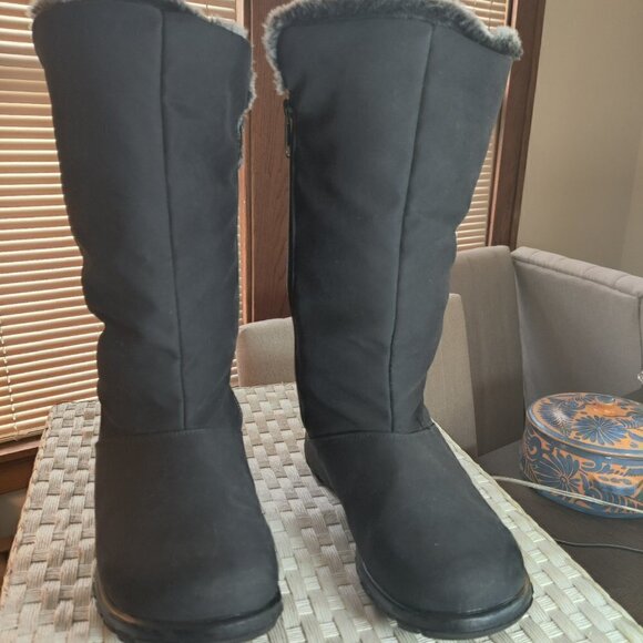 Snow Boots, Over-Calf, Made in Canada & Full Fur Lining, Microfiber Upper SZ 9 - Picture 5 of 8